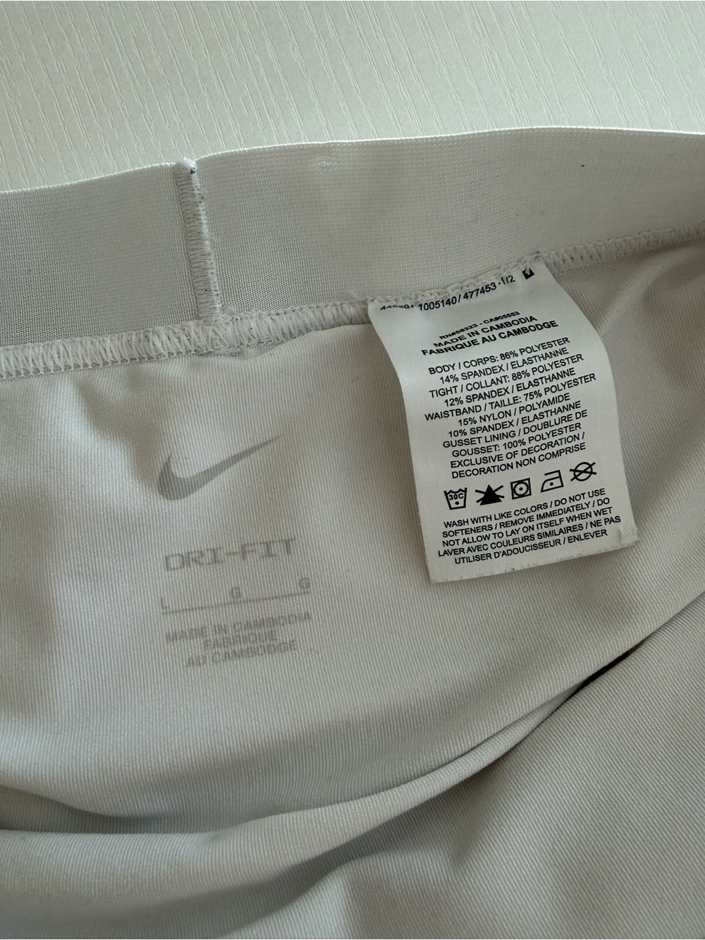 Nike Girls Large White Textured Dri-FIT Flouncy Tennis Skirt Skort Athletic - Picture 4 of 6